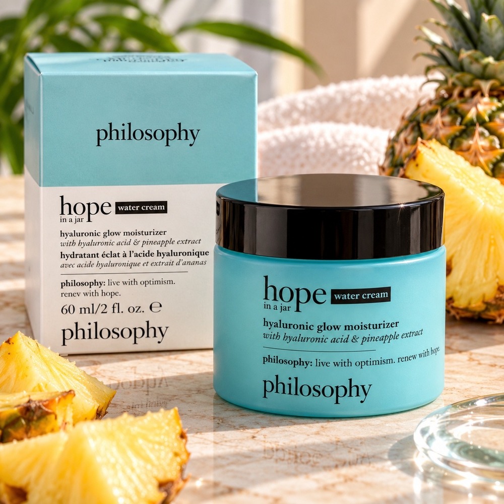 Philosophy Hope in a Jar Water Cream Hyaluronic Glow Moisturizer 2 oz 60ml